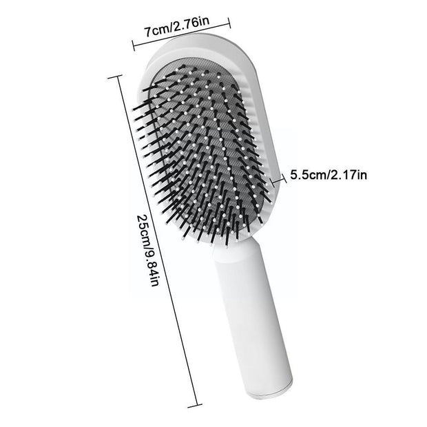 Women Fashion 3D Hair Growth Comb Hairbrush Self-Cleaning Hair Brush Self Cleaning Hair Brush For Women Massage Scalp Promote Blood Circulation Anti Hair Loss - Brialari