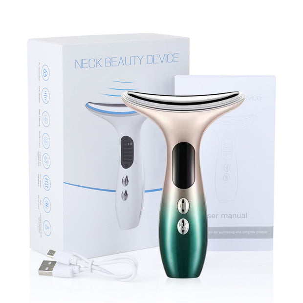 EMS Microcurrent Face Neck Beauty Device LED Photon Firming Rejuvenation Anti Wrinkle Thin Double Chin Skin Care Facial Massager - Brialari