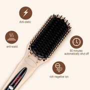 Hair Straightener Brush by MiroPure for Silky Frizz-Free Hair with MCH Heating Technology for Great Styling at Home - Brialari