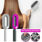 Women Fashion 3D Hair Growth Comb Hairbrush Self-Cleaning Hair Brush Self Cleaning Hair Brush For Women Massage Scalp Promote Blood Circulation Anti Hair Loss - Brialari