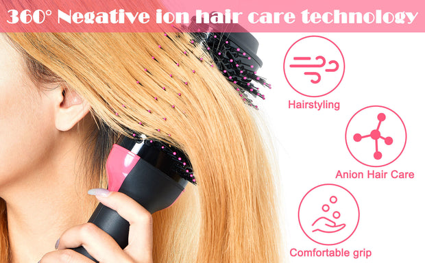 Hair Dryer Brush,Hair Volumizer for Drying & Straightening & Curling,Brush Blow Dryer Styler for Rotating Straightening, Curling, Salon Negative Ion Ceramic Dryer Brush -Amazon Restricted Products - Brialari