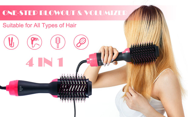 Hair Dryer Brush,Hair Volumizer for Drying & Straightening & Curling,Brush Blow Dryer Styler for Rotating Straightening, Curling, Salon Negative Ion Ceramic Dryer Brush -Amazon Restricted Products - Brialari