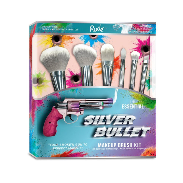 RUDE Silver Bullet Makeup Brush Kit - Brialari