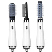 3 In 1 Hot Air Brush One-Step Hair Dryer Comb 3 Interchangeable Brush Combs Volumizer Hair Curler Straightener - Brialari