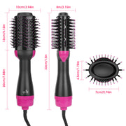 Hot Hair Brush 4 In 1 Hair Dryer Volumizer Brush Dryer Comb For Straightening Curling Drying - Brialari