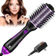 Kinga Hair Dryer Brush Blow Dryer Brush in One Professional 5 in 1 One Step Hot Air Brush Hoot Tools Blowout Brush Hair Dryer and Volumizer 1 Pack (Purple) - Brialari