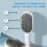 Self Cleaning Hair Brush For Women Massage Scalp Promote Blood Circulation Anti Hair Loss 3D Hair Growth Comb Hairbrush Self-Cleaning Hair Brush   3D Air Cushion Massager Brush   Airbag Massage Comb - Brialari