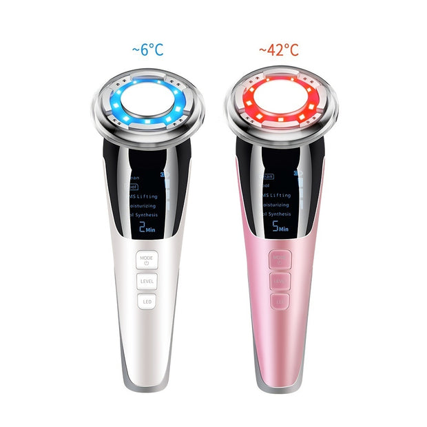 EMS Micro Current Beauty Instrument Hot And Cold Photon Rejuvenation Facial Beauty Device Anti-Aging Whitening Skin Care - Brialari