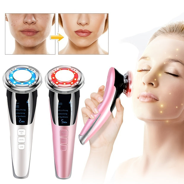 EMS Micro Current Beauty Instrument Hot And Cold Photon Rejuvenation Facial Beauty Device Anti-Aging Whitening Skin Care - Brialari