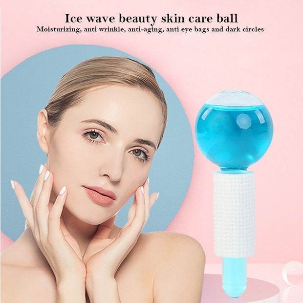 2Pcs/Box Beauty Ice Therapy Face Massage Ball Cool Compress Globes Hockey Facial Massager Crystal Glasses Ball Skin Care Tools - Brialari