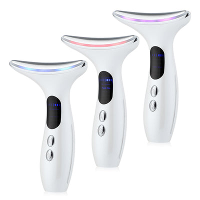 EMS Microcurrent Face Neck Beauty Device LED Photon Firming Rejuvenation Anti Wrinkle Thin Double Chin Skin Care Facial Massager - Brialari