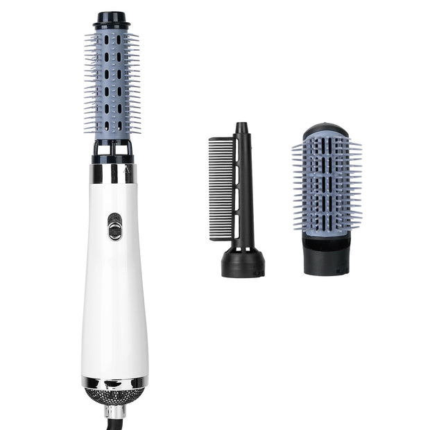 3 In 1 Hot Air Brush One-Step Hair Dryer Comb 3 Interchangeable Brush Combs Volumizer Hair Curler Straightener - Brialari