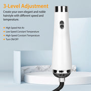 3 In 1 Hot Air Brush One-Step Hair Dryer Comb 3 Interchangeable Brush Combs Volumizer Hair Curler Straightener - Brialari